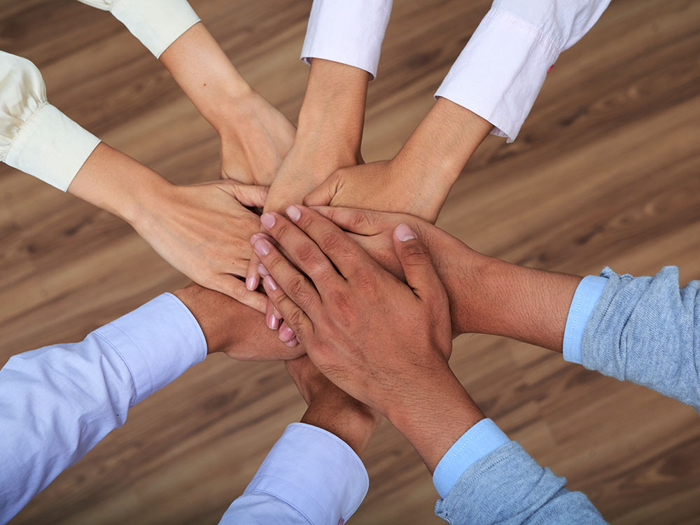 Hands Together in the Middle